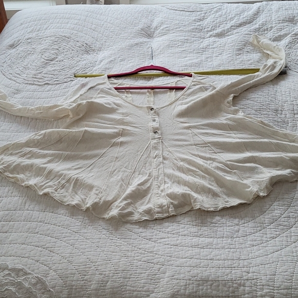 Women's Free People flowy blouse cream color size S - Picture 7 of 11